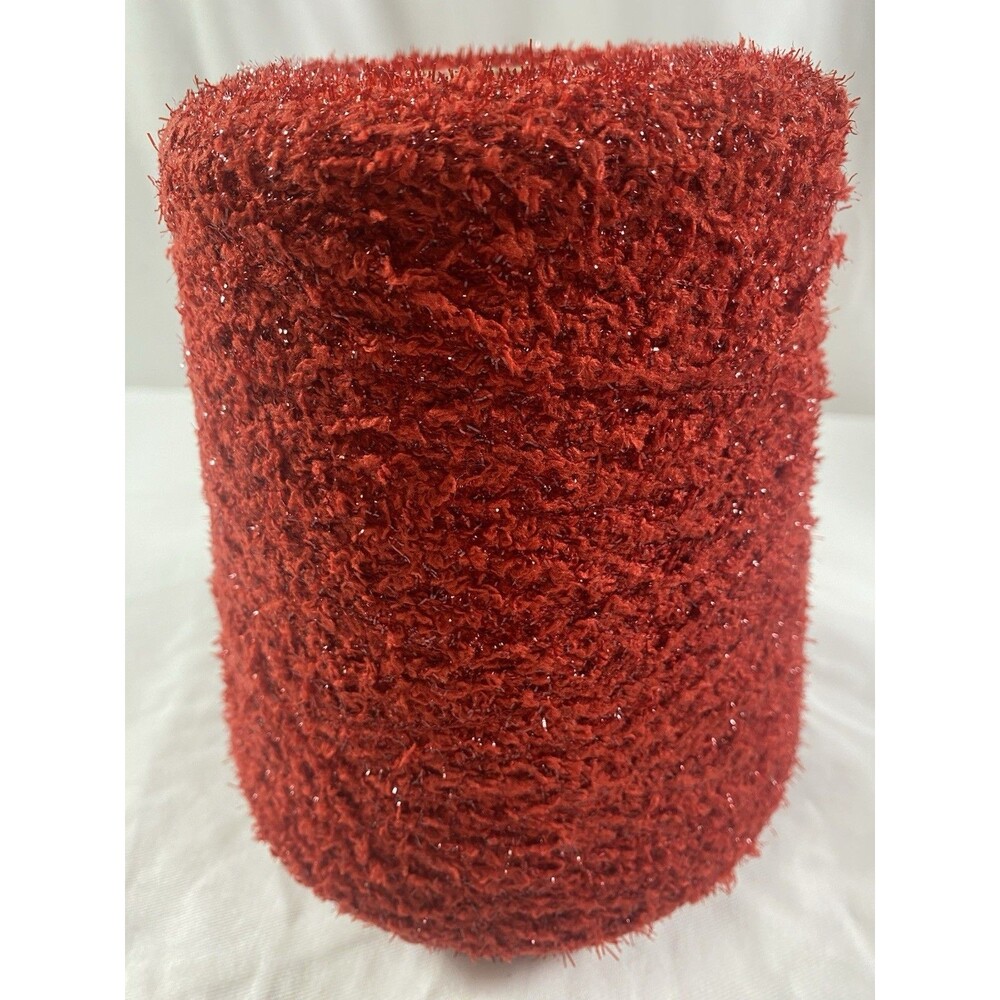 Cone Yarn Spool Yarn Red Glitter Net Weight 510g #839